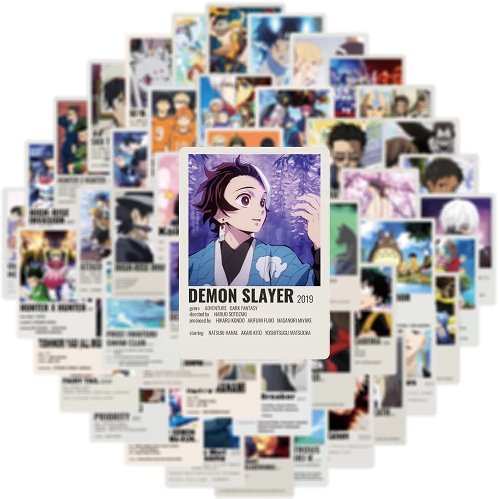 10/30/50pcs Mix Anime Jujutsu Kaisen Attack On Titan Stickers Cartoon Decalcomanie Toys for Children Laptop Car Telephone Bikes Adhesive Decoration