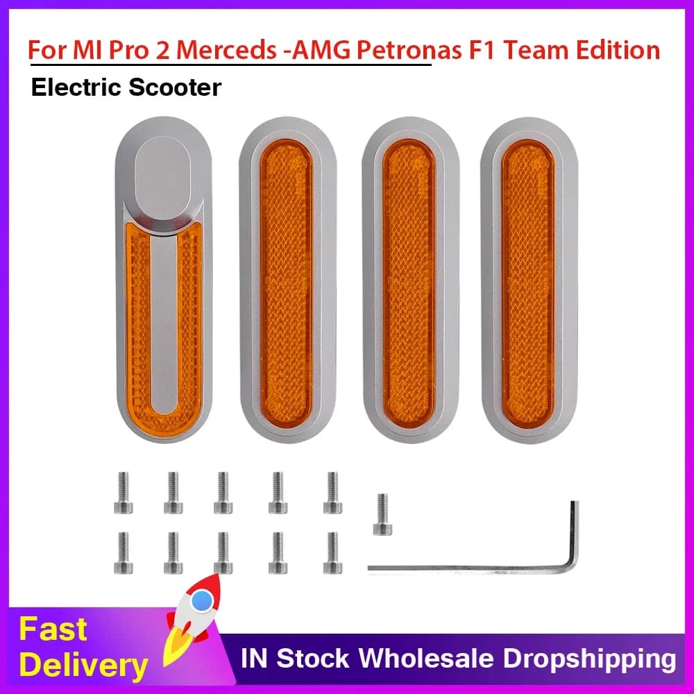 Copriruota riflettente Protect Shell tappo mozzo anteriore posteriore per MI Pro 2 Merceds -AMG Petronas F1 Team Edition parte Scooter elettrico
