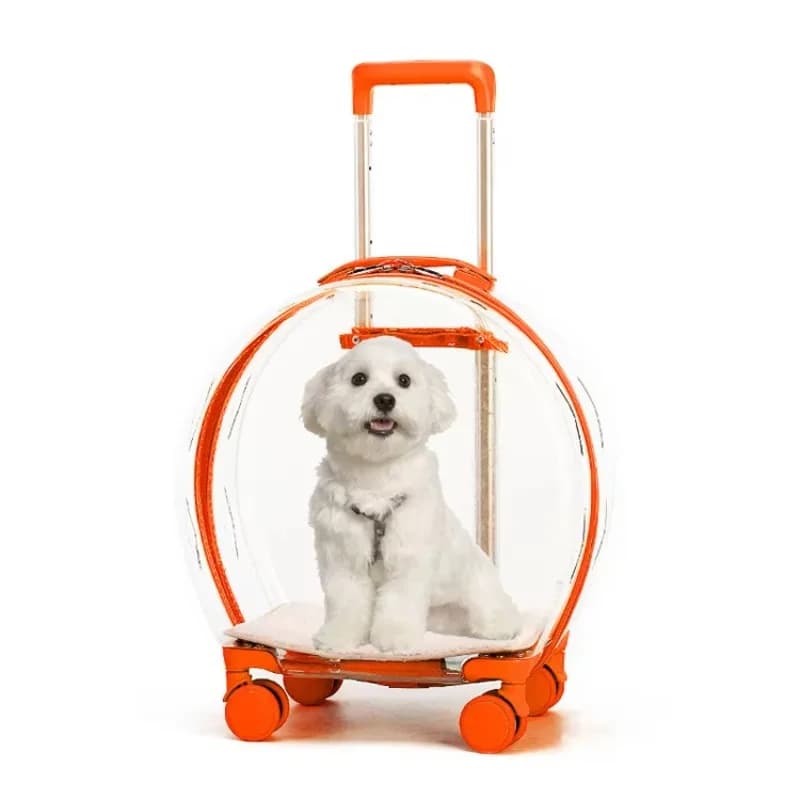 Pet Trolleys With Wheels Cat Dog Easy Walk Foldable Travel Carrier Carriage Bubble Pet Stroller Carrier