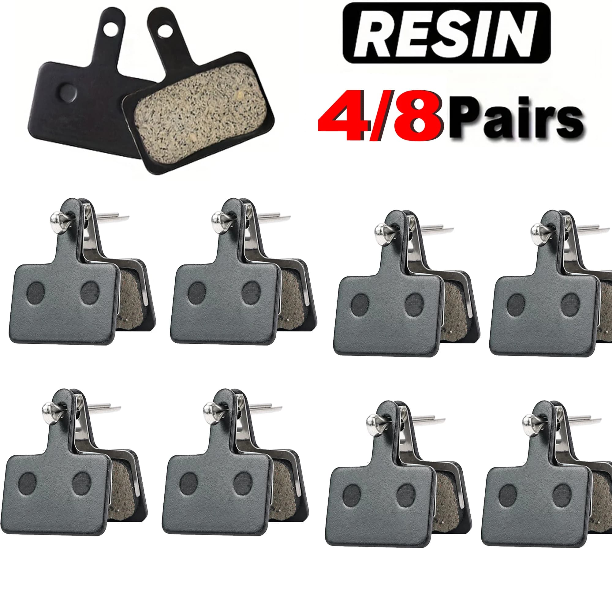 Disc brake pads in Resin TESNO - Hydraulic brake pads Usura resistant Compatible with MTB parts SHIMANO B01S/B03S/B05S