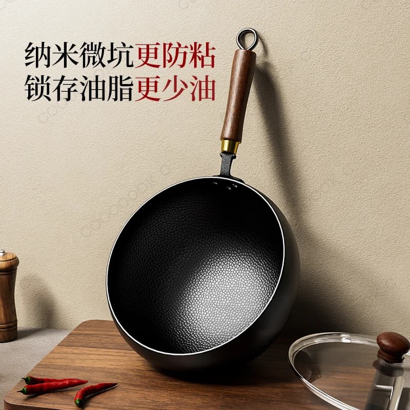 Uncoated Mini Cast iron frying pan Cooking pot non stick wok pan Portable cast iron pan Kitchen NM395