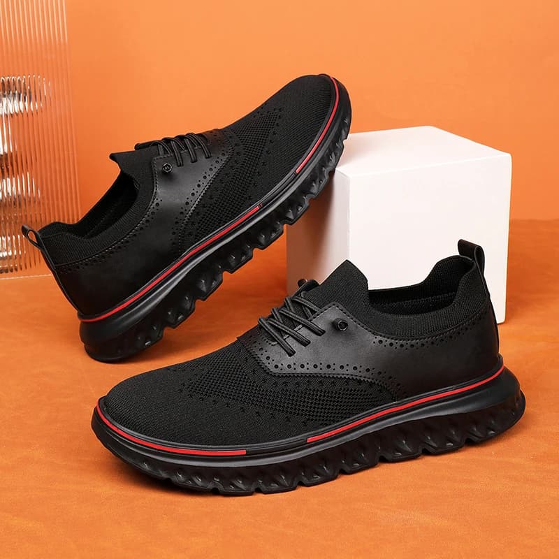 Scarpe Casual da Uomo Leggere con Lacci, Mocassini Traspiranti, Taglie Grandi, Versatili, Comode e Leggere per il Business