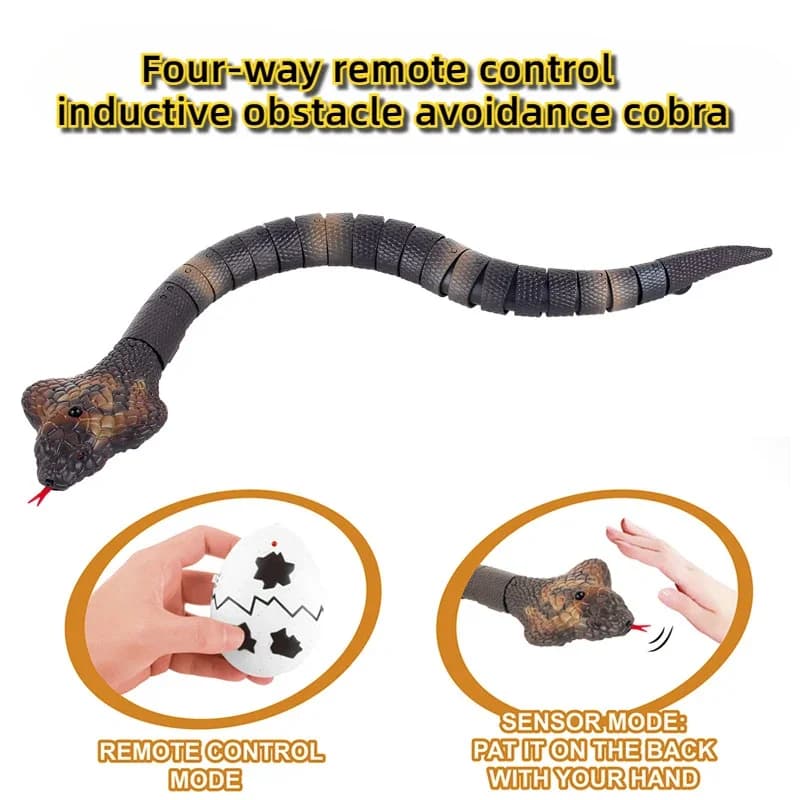 Rc Prank Infrared Sensing Remote Control Animal Cobra Cat Dog Pet Toy Prank Novel And Fun Holiday Gift For Kids