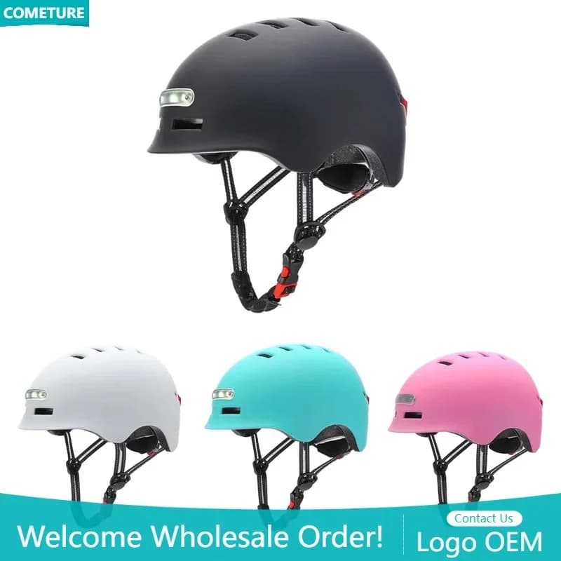 Lampada per casco da bicicletta ultraleggera Ciclismo Fanale posteriore intelligente Casco per bici per adulti BMX Skateboard Sci Casco da ciclismo Attrezzatura da ciclismo