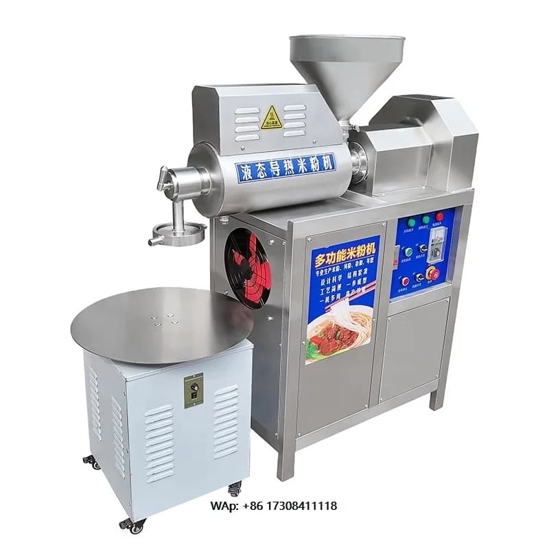 Macchina Automatica per la Produzione di Noodles di Riso 50-60kg/h, Estrusore per Pasta per Ristoranti, Uso in Cucina, con Cassa in Legno, per Prodotti a Base di Cereali