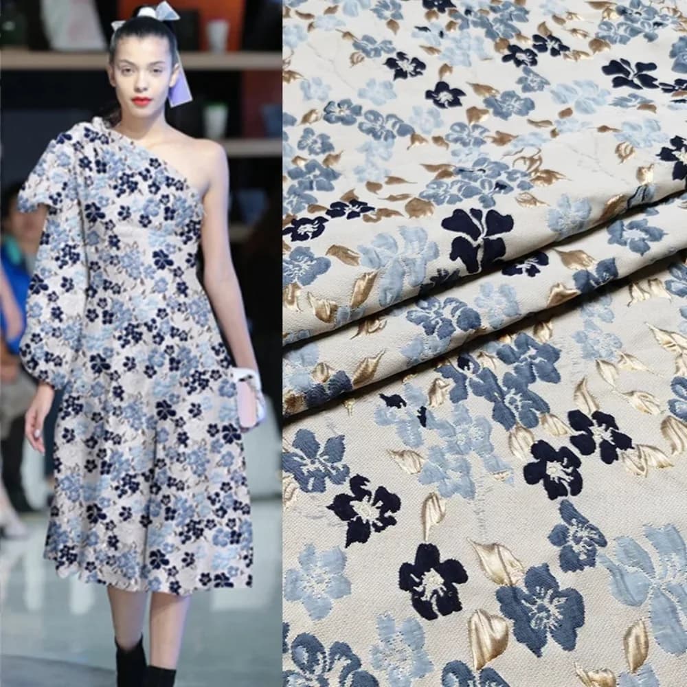 Jacquard Fabric French Style Embossed Haute Couture Dress Dress Suit Brocade Fashion Cloth Diy Sewing Material By The Yard