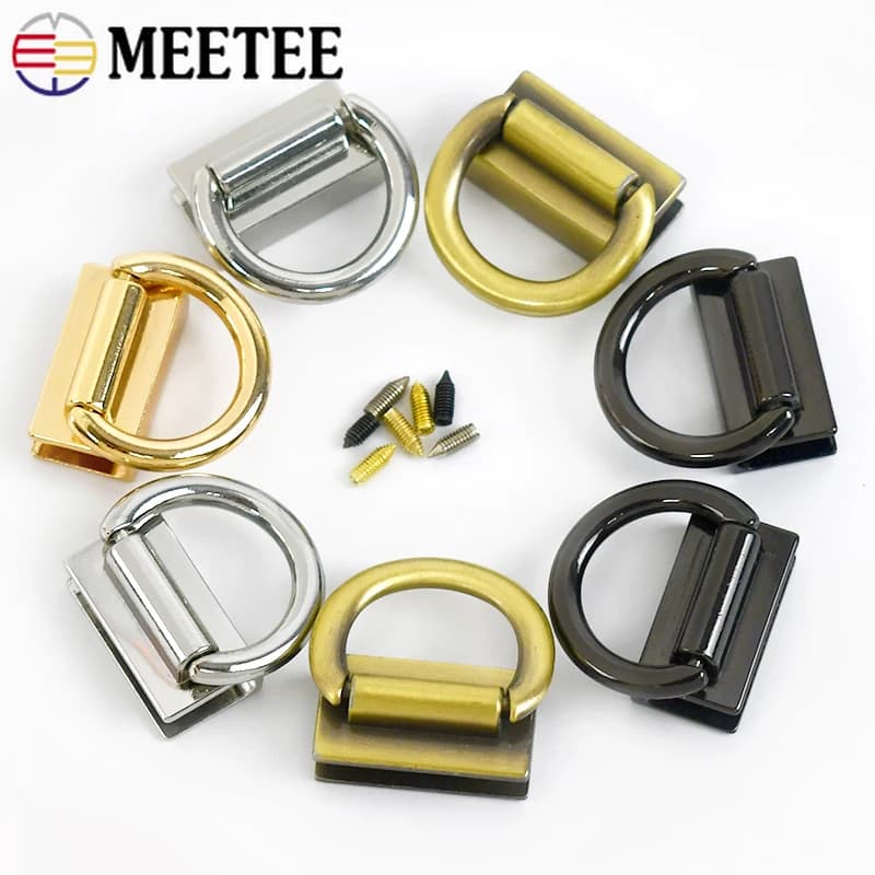 2/4/10 pz 11/22mm metallo D anello borsa cinghia fibbie clip laterale fibbia chiusura borsa catena connettore grucce accessori hardware fai da te