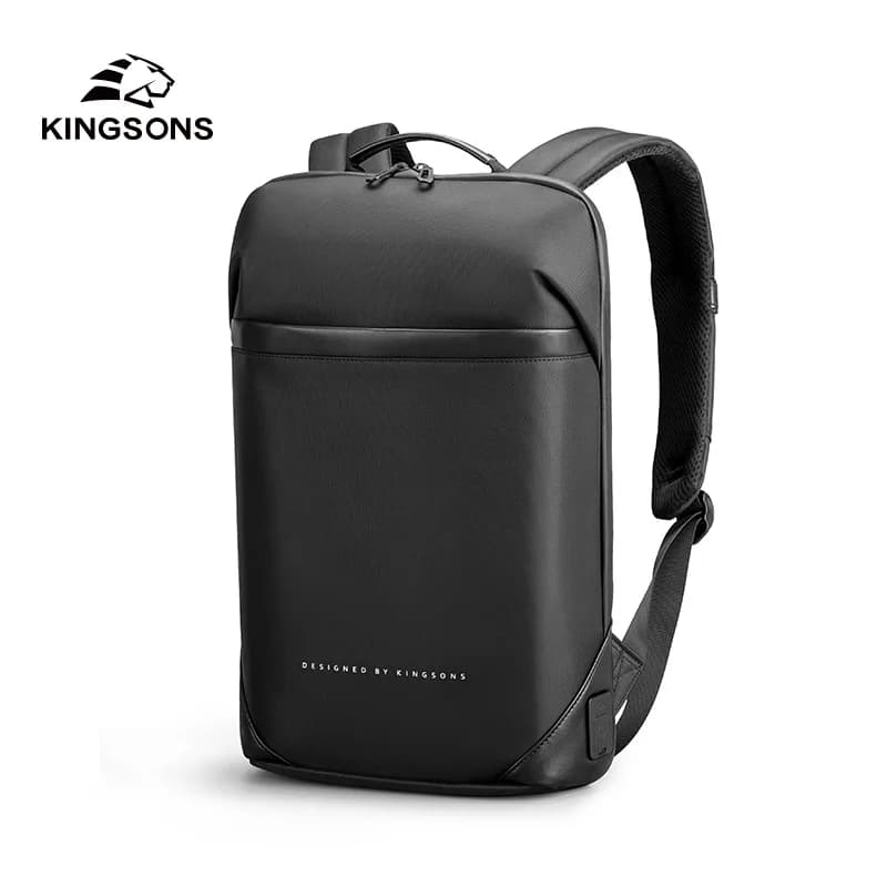 Zaino per notebook Kingsons Borsa per computer con ricarica USB per laptop da 15,6 pollici Zaino da viaggio d'affari per uomo Borse da scuola impermeabili per ragazzi