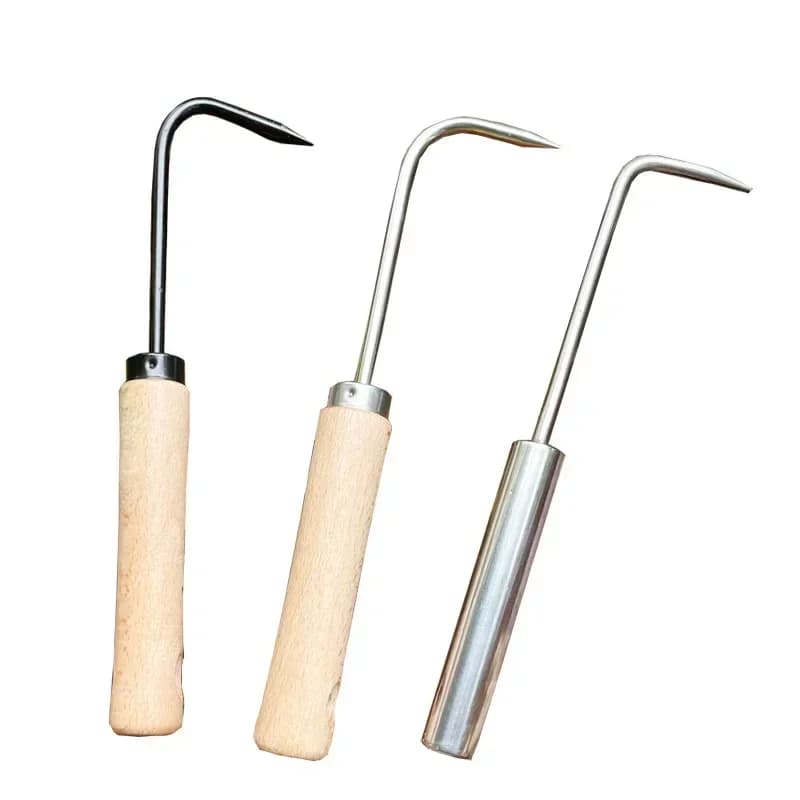1PC Stainless Steel Hook Wooden Handle Grass Hook Training Sift Tool Gardening Pot Plants Maintenance Tools Bonsai