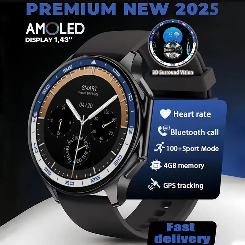 2025 Nuovo Per IOS Orologio X Orologio da lavoro di fascia alta 4G Ampio album di memoria Smartwatch da uomo Sport Fitness Bracciale impermeabile per TWS