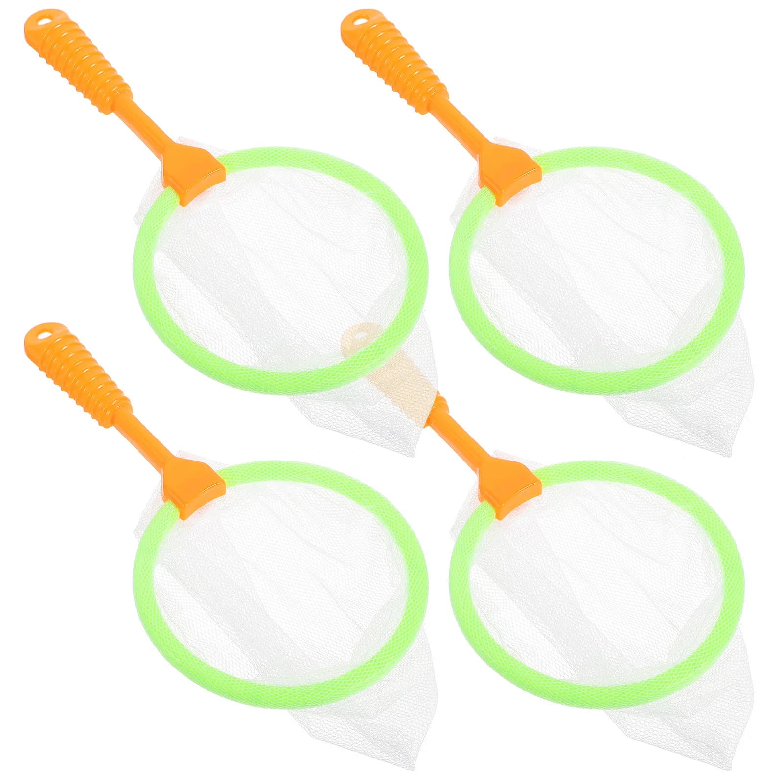 4 reti da pesca grandi in plastica per bambini, design ergonomico, impugnature comode, favoriscono il legame genitore-figlio, motricità sensoriale