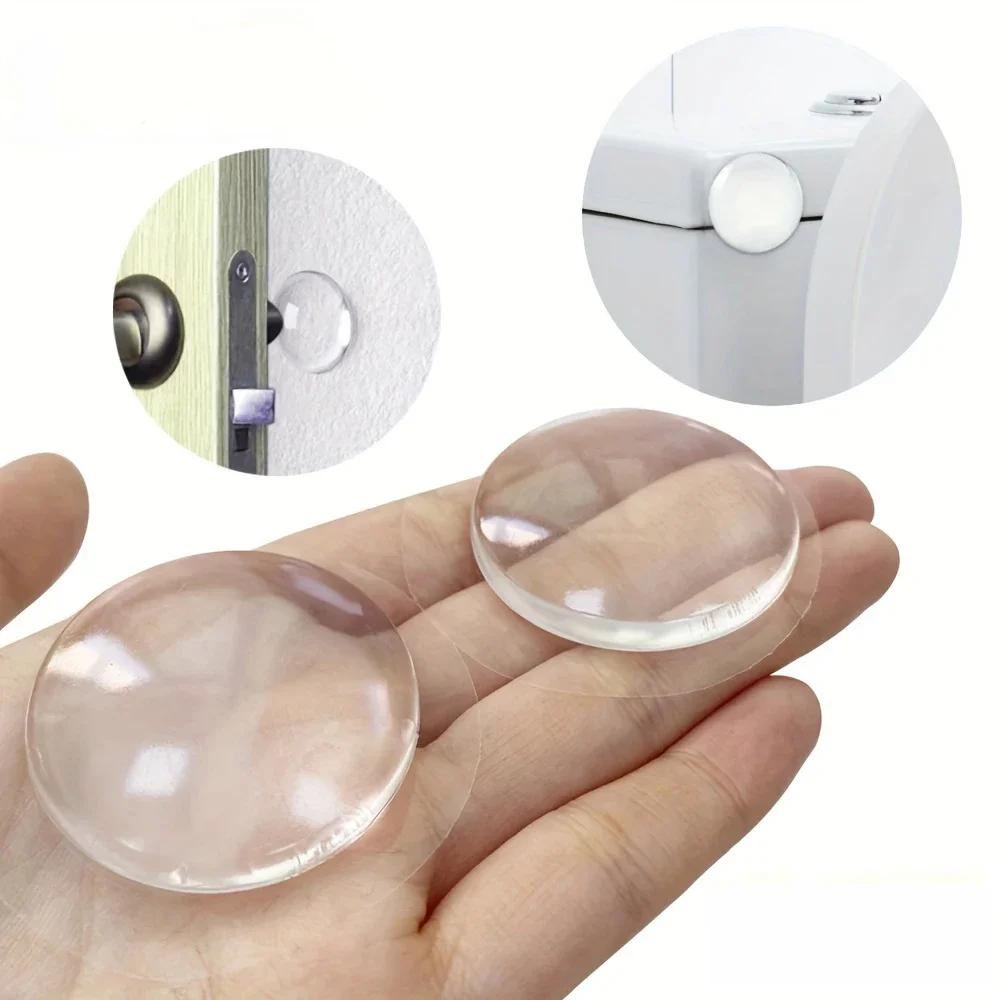 Wall Shielded Door Handle Transparent Soft Rubber Door Handle for Door Bumpers Wall Mounted Wall Protection Silence Protector Protective Plug