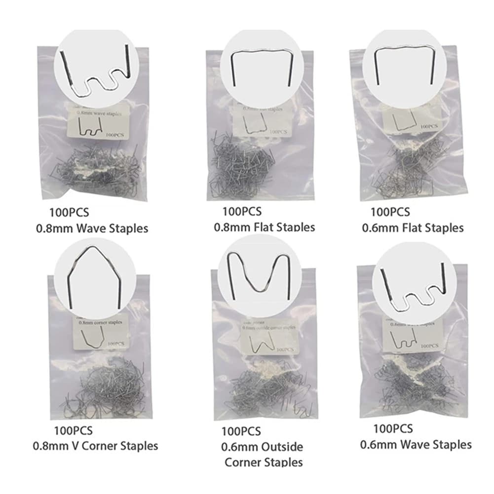 LICE-600PCS Graffette Per Cucitrice A Caldo Set Paraurti Riparazione Graffette di Saldatura Clip di Plastica Cucitrice Per Saldatura Paraurti