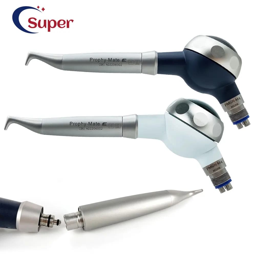 Lucidatore per profilassi ad aria dentale Irrigatore orale a 4 fori Rimozione del calcolo Lucidatore ad aria a getto Sbiancamento dei denti Pulizia Pistola per sabbiatura