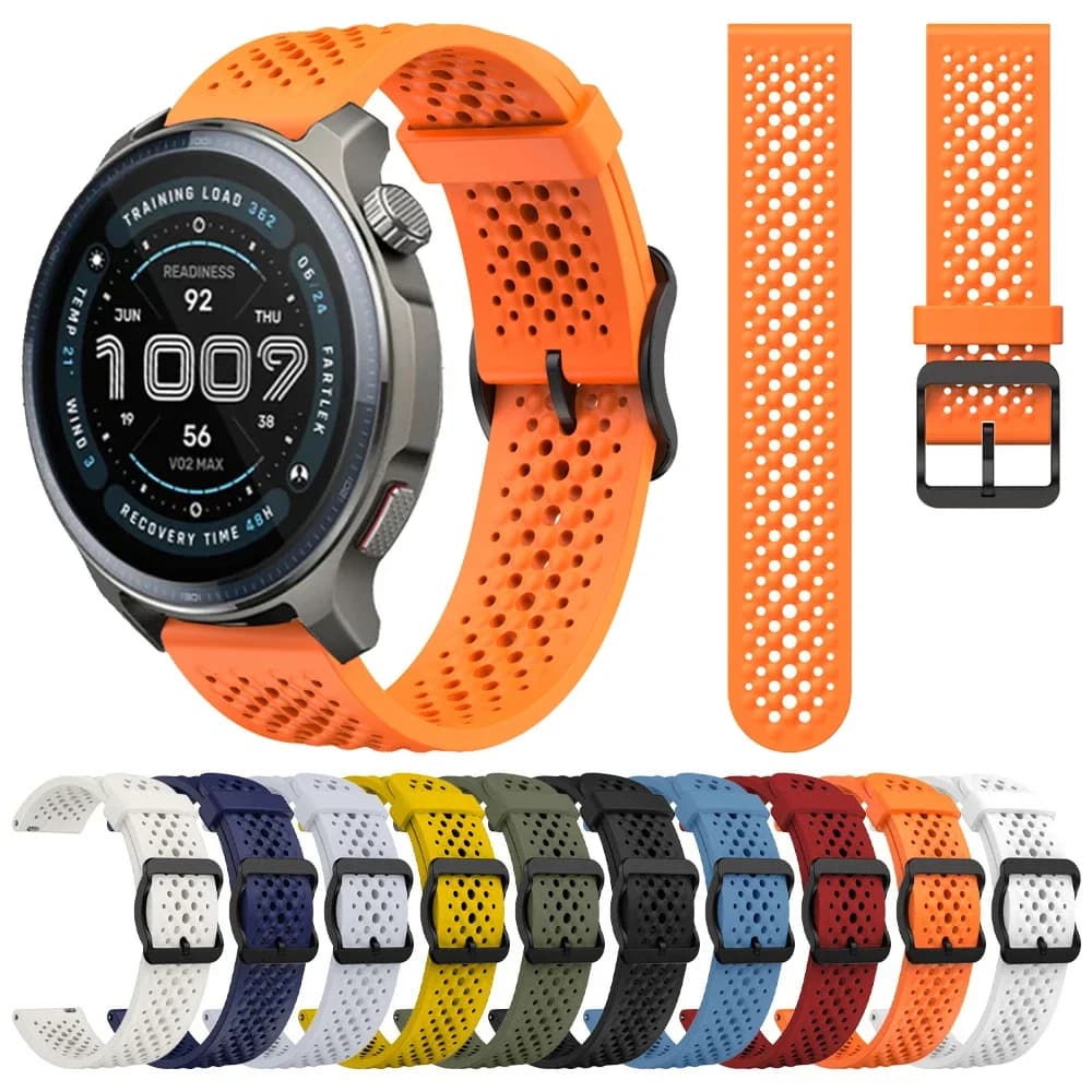 Per Amazfit BALANCE 2 47MM/GTR4 3Pro Correa 22mm cinturino in silicone per Amazfit Bip 6/Active/Stratos 3 2/Chetah braccialetto traspirante