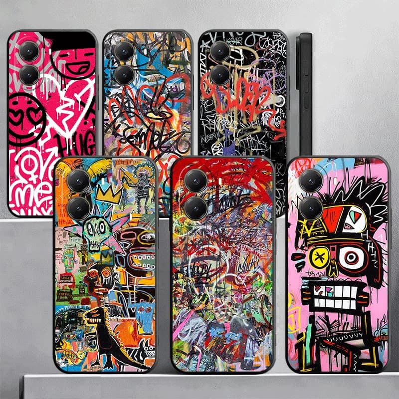 Graffiti Fashion Art Phone Case For Xiaomi Poco X7 X8 Pro Max M8 M7 F8 X6 X5 X3 M7 M6 F7 Redmi 15C 15 14C 13C 15T 17T Pattern Co