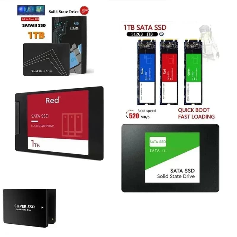 High Speed 2.5 Inch SSD Internal Hard Drive SATA3 500GB 1TB 2TB Compatible with Laptops Desktops And Microcomputers