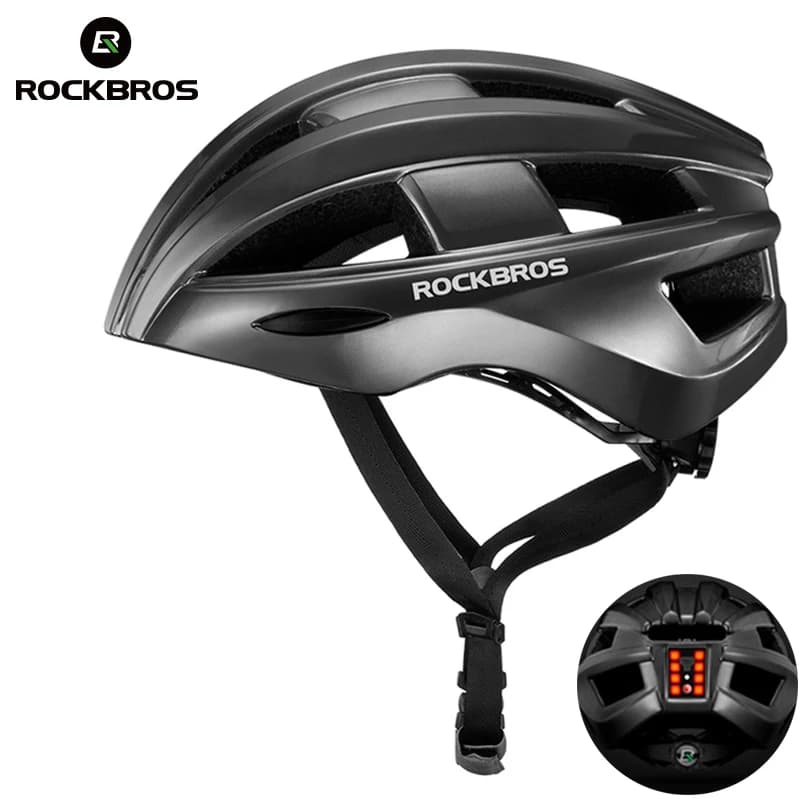 ROCKBROS Bicycle Helmet LED Rear Light Rechargeable Integrally molded Cycling Helmet MTB Road Bike Helmet Sport Safe Hat Helmet
