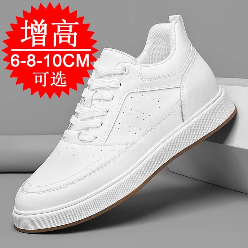 Elevator Shoes Sneakers 10cm Men Trendy Breathable Casual Hidden Heel Sneakers 8CM 6cm Invisible Height-increasing Shoes