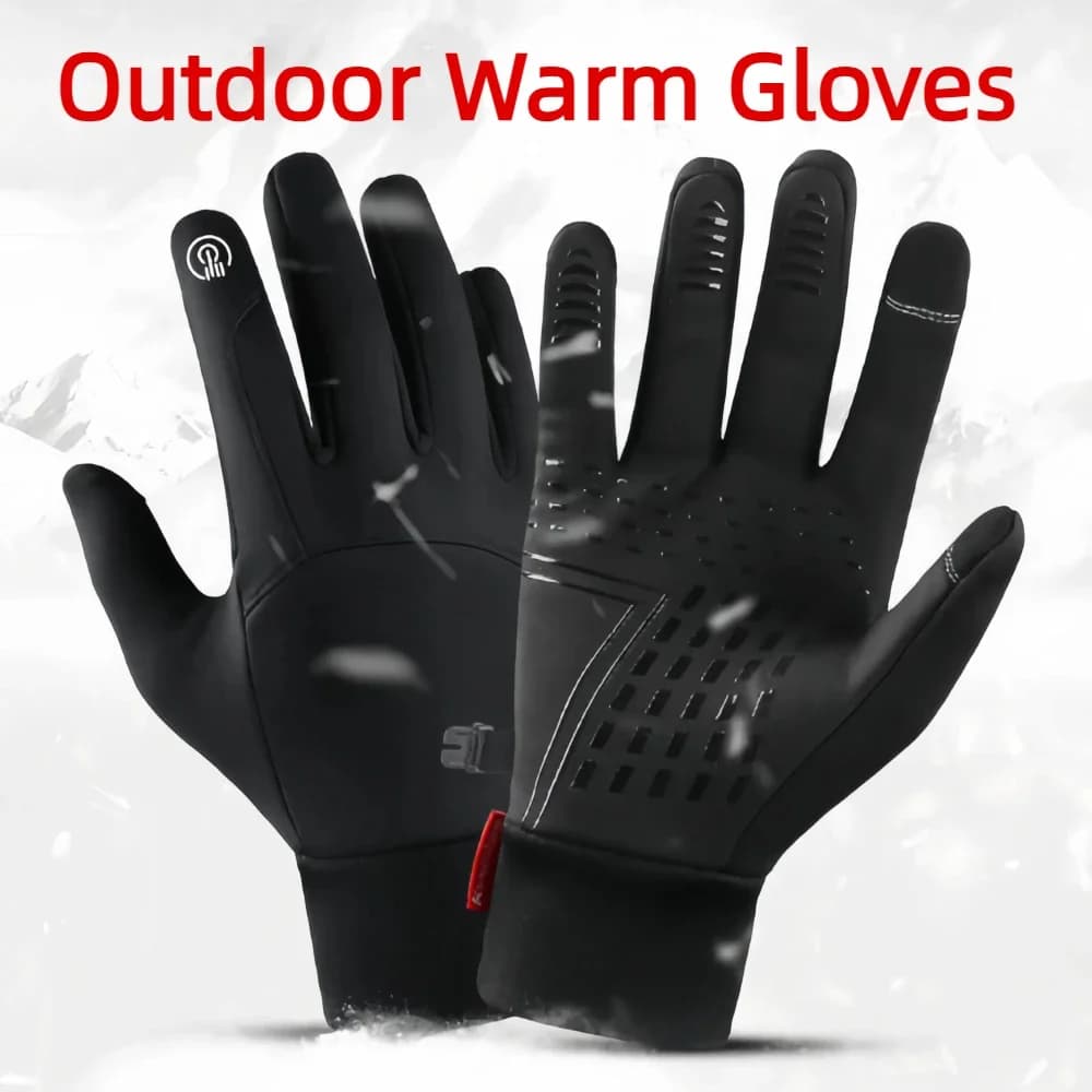 Winter Waterproof Cycling Gloves Touch Screen Bicycle Gloves Outdoor Scooter Windproof Riding Motorcycle Ski Warm Bike Gloves