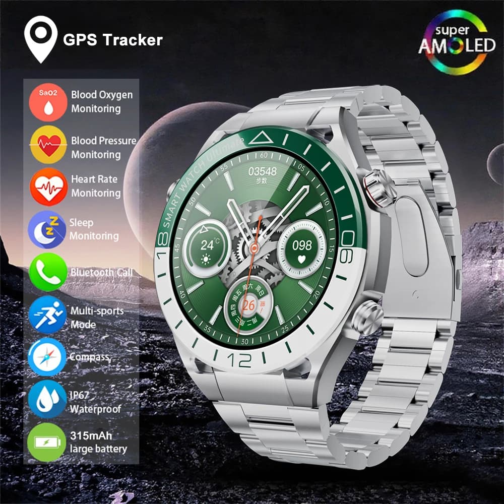 Hotsale Smartwatch Womens Lady Gifts 1.53 "HD AMOLED GPS NFC Bluetooth Phone calls Sports smart watches for men Waterproof
