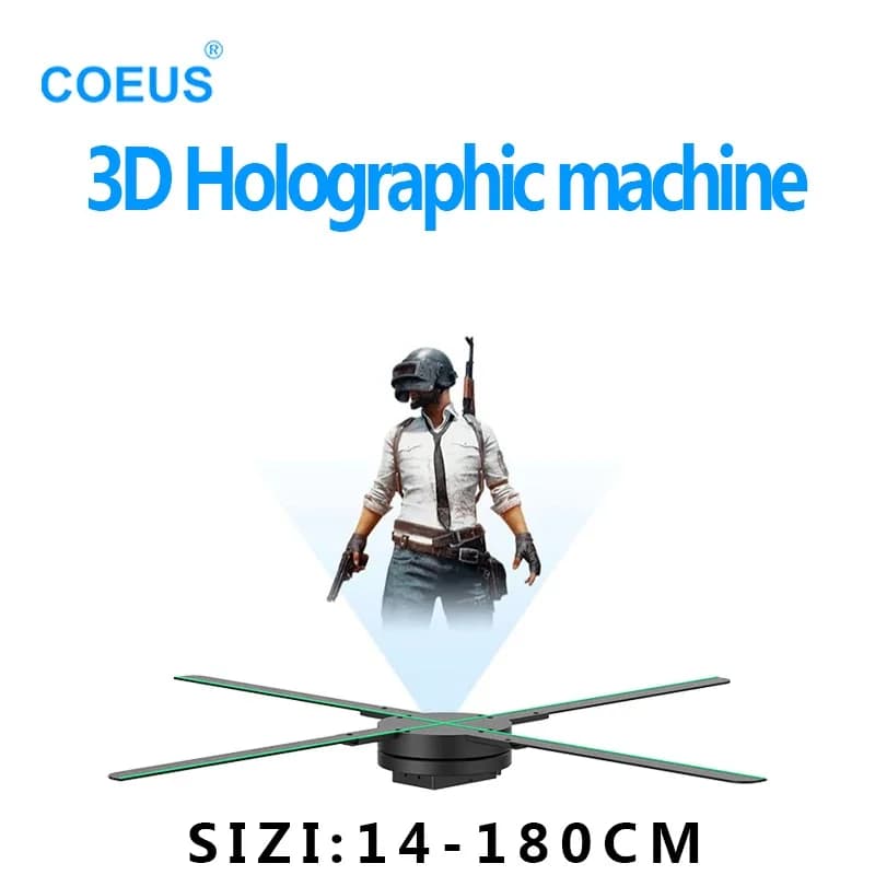Proiettore Olografico 3D per Pubblicità, Display LED, Insegna Luminosa, Lettore Olografico, Supporta Immagini e Video, Attira Pubblico