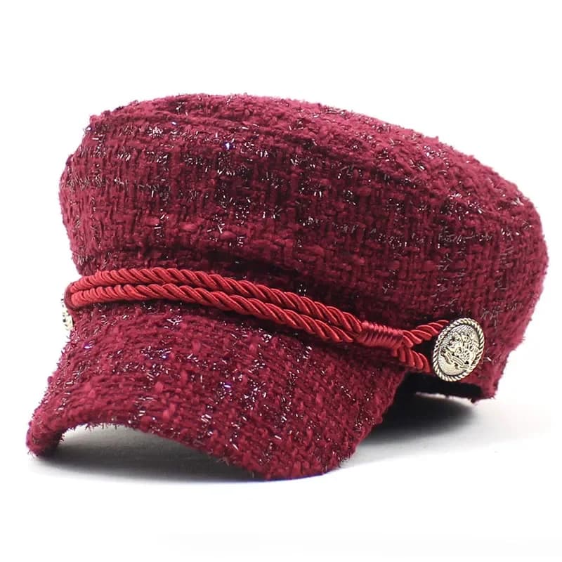 Berretto in Cotone Tinta Unita Autunno Inverno, Cappello Ottagonale Semplice e Casual da Pittore per Ragazze e Donne 28