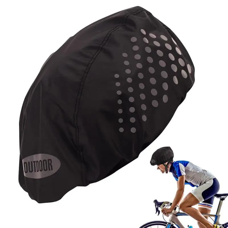 Universal Cover for Bike Waterproof Bike Helmet Rain Cover for Cycling Bicycle Helmet Elastic Protective Cover with Reflective Design
