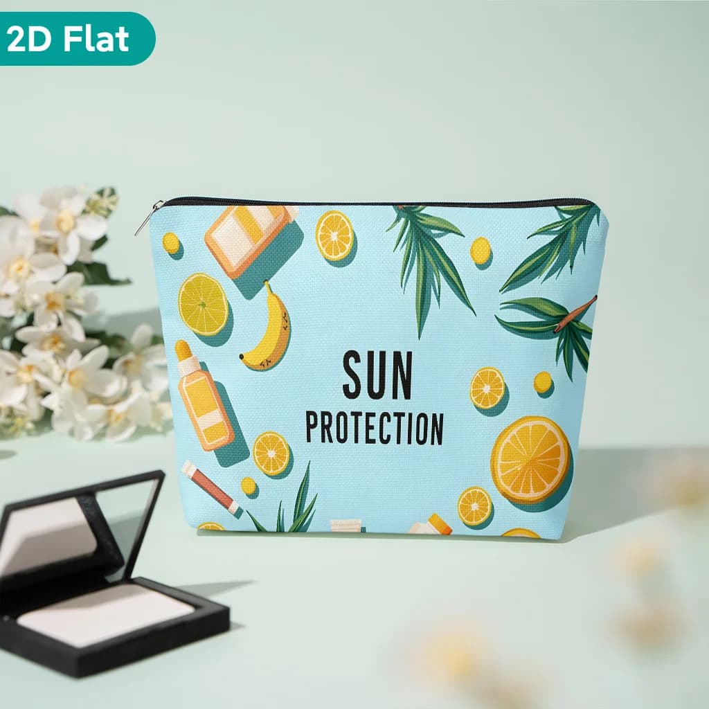 Multicolor Suitable for Storing Cosmetics Sun Care Products Lightweight Zipper Travel Toiletry Bag with Sun Protection Vacation