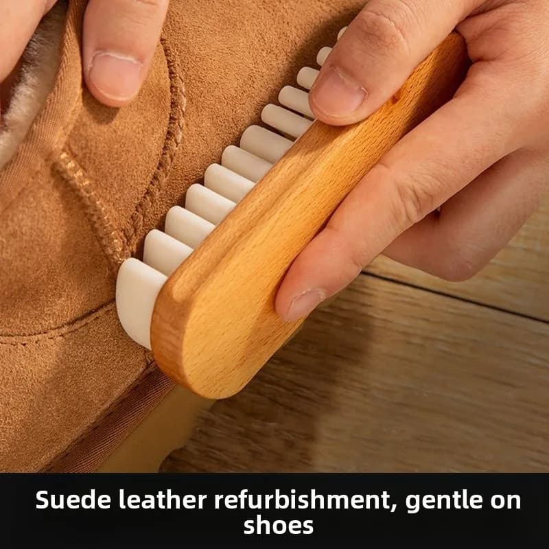 Spazzola per Scarpe in Camoscio con Setole Morbide per la Pulizia e la Cura del Nabuk, Strumento per la Rimozione della Polvere, Uso Quotidiano Domestico