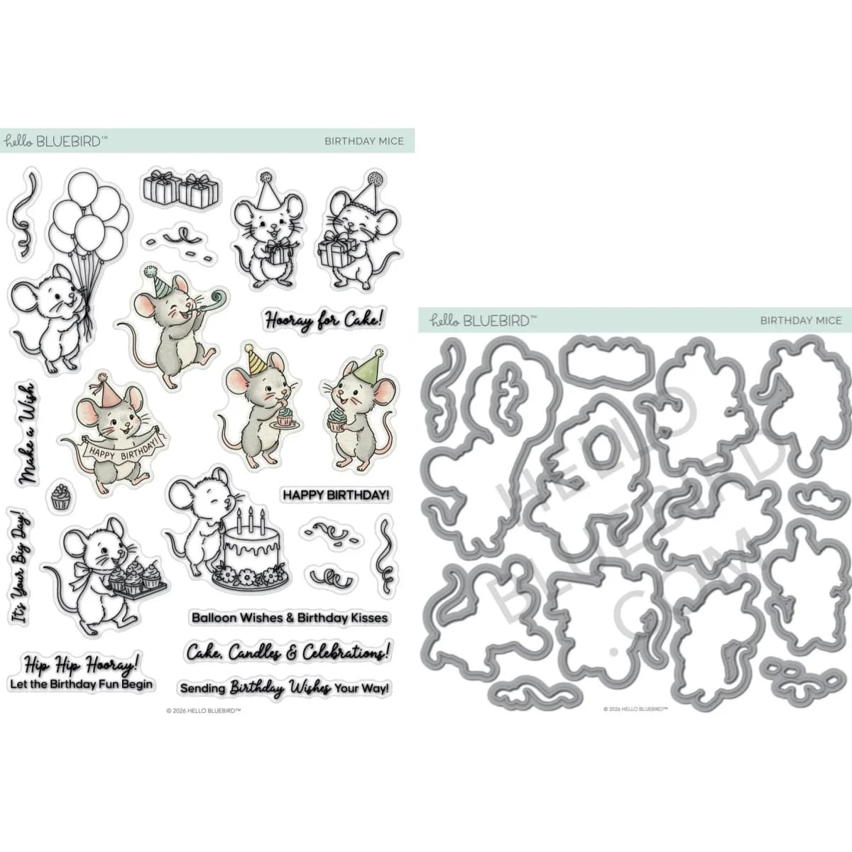 July 2026 Birthday Block Party Parade BBQ Pig Metal Cutting Dies Clear Stamp for DIY for DIY Decorating Scrapbook Card Embossing
