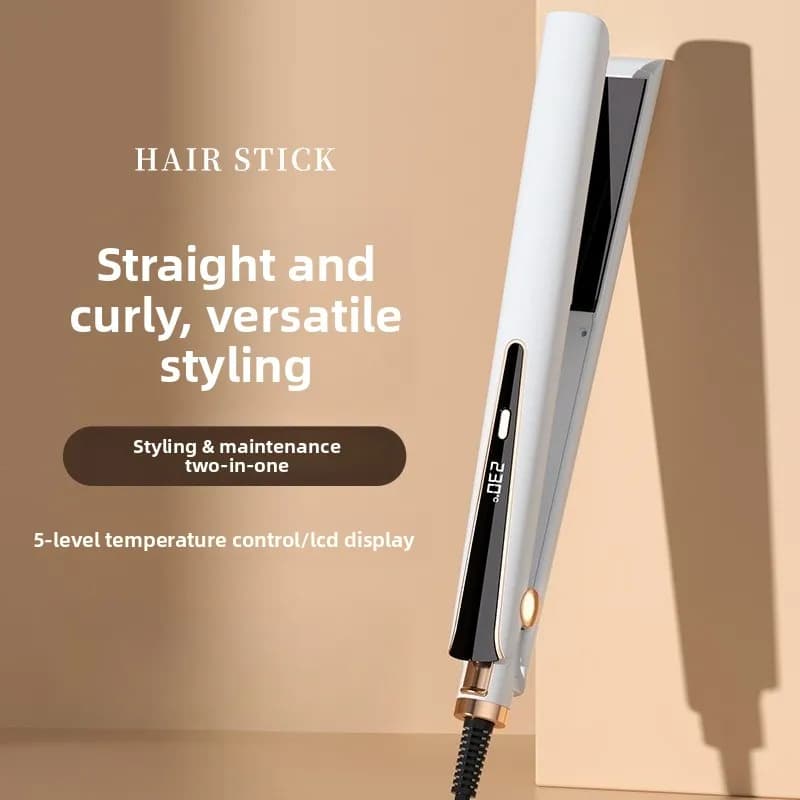 Negative Ion Dual Use Hair Straightening Curling Iron Multi Gear Temp Anti-Scald Flat Iron
