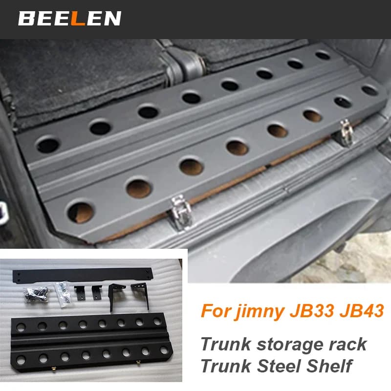 Bagagliaio di un'auto Organizzatore Articoli vari cremagliera Per Suzuki Jimny JB33 Sierra JB43 1998 2017 Car Styling Tronco di Strada Scaffale In Acciaio Accessori