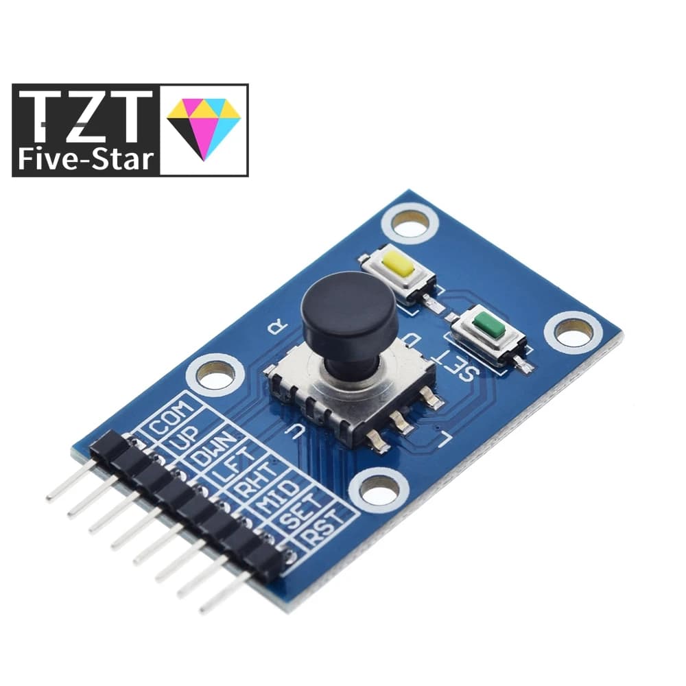 Modulo di Navigazione a Cinque Direzioni TZT per MCU AVR, Joystick 5D Indipendente per Tastiera Arduino
