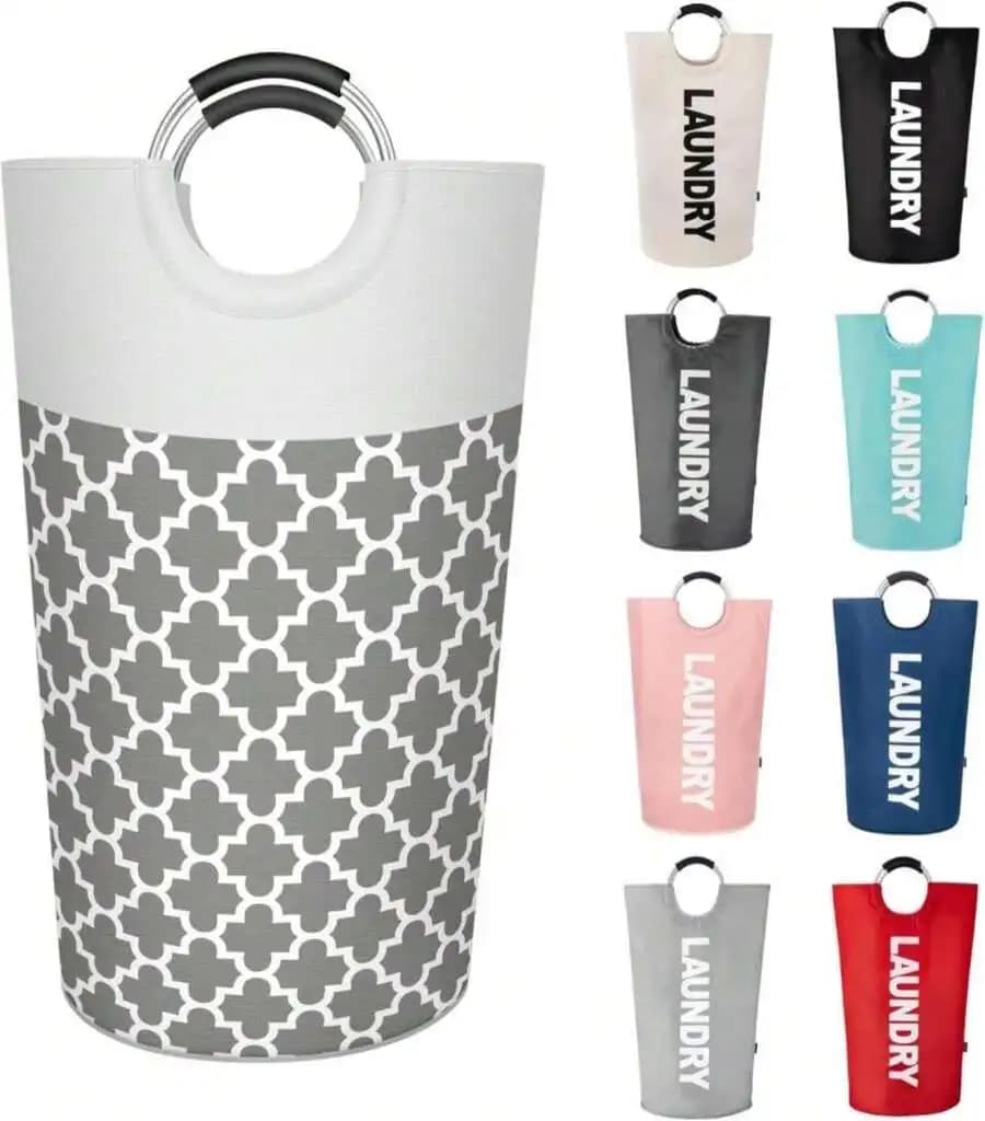 Caroeas 90L Laundry Basket (13 Colors), Waterproof Laundry Hamper, Laundry Bag With Padded Handles, Clothes Hamper Stands Up