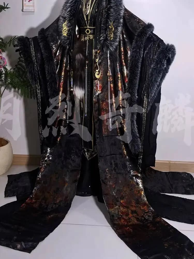 Costume Cosplay Immortale Black Mo Ran, Abiti Antichi per Drammi Universali, Costume da Imperatore Hanfu per Halloween