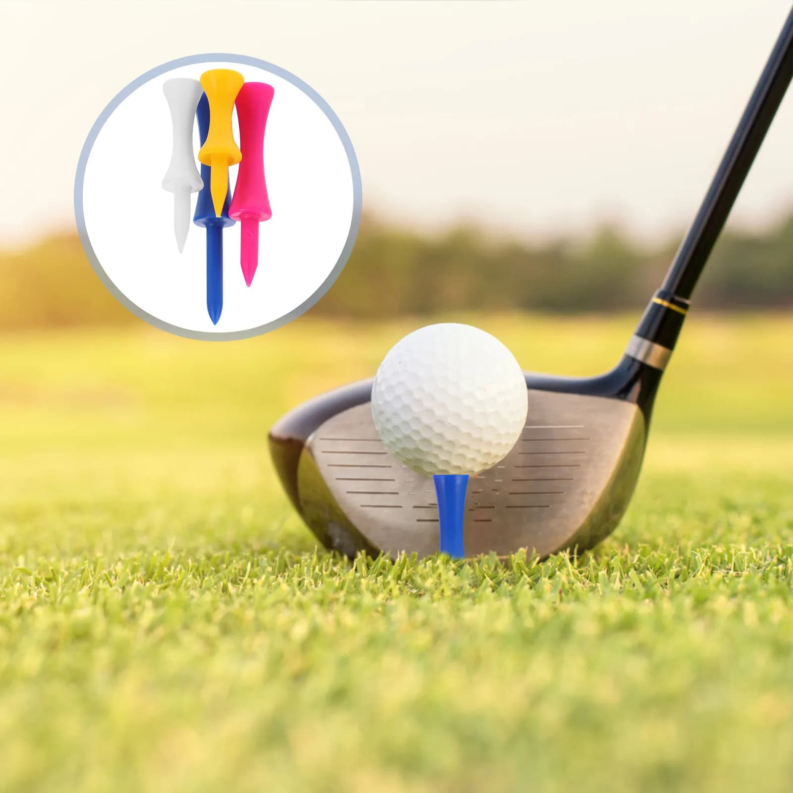 40 tee da golf portatili, costruzione robusta in plastica, adatti per l'allenamento professionale, accessori da golf, design leggero