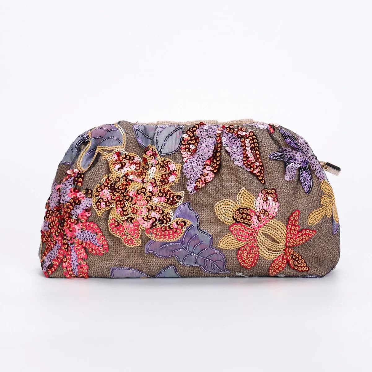 Borsa da donna di lusso leggero, stile industriale, con ricamo a rete e paillettes, motivo a inchiostro, modello nuvola, per cena