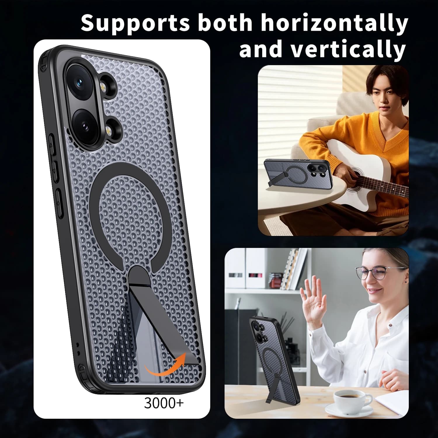 Custodia Magnetica N52 Armor per Xiaomi Poco X8 Pro Max F7 Pro con Raffreddamento a Nido d'Ape, Supporto in Metallo Magsafe e Protezione Anti-caduta