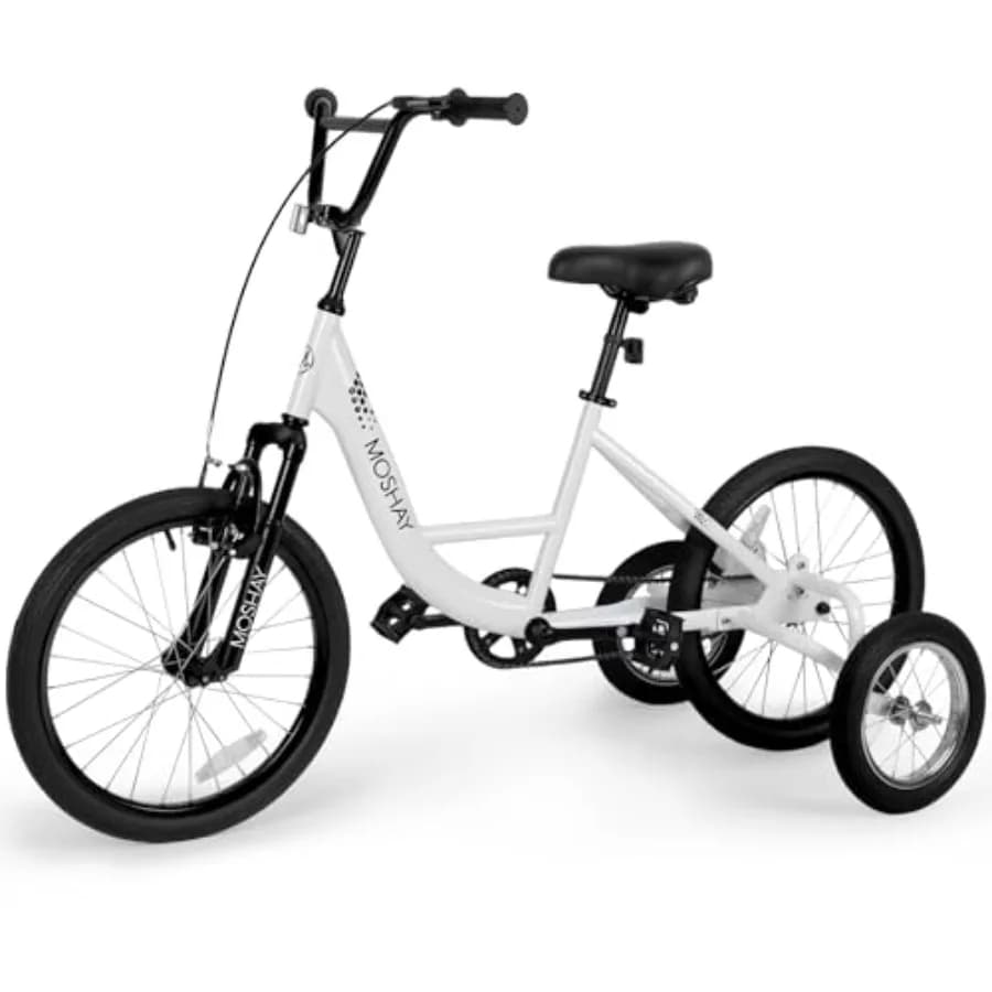 Bicicletta con ruote adattive da 20 pollici per allenamento, telaio leggero in alluminio blu con dettagli rossi, ruote facili da regolare per una corsa fluida