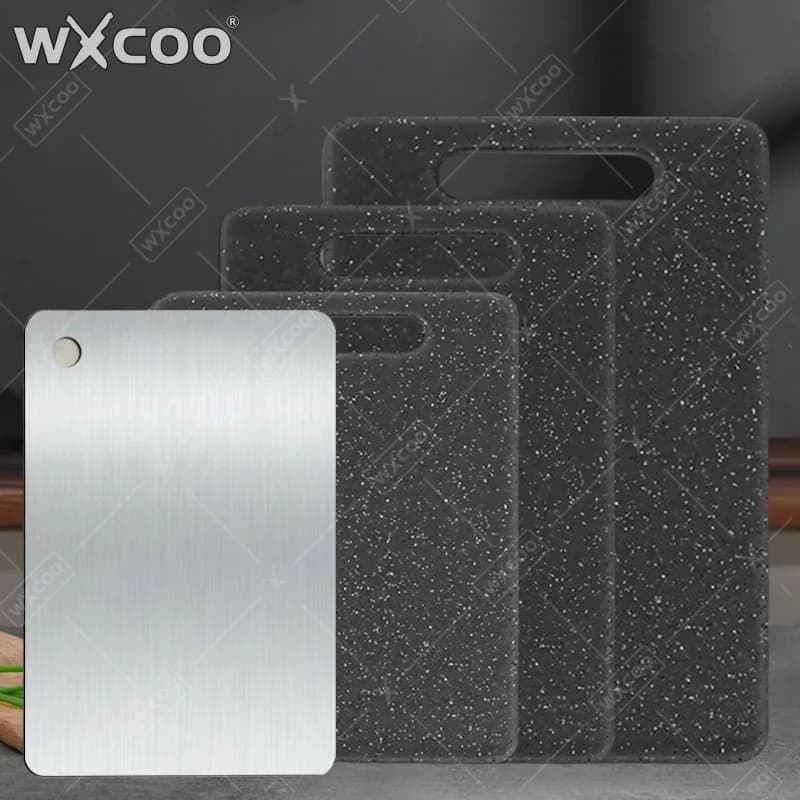 WXCOO Non-Stick Kitchen Cutting Board Food Grade Stainless Steel Chopping Boards for Kitchen Cut Vegetables Fruit Meat