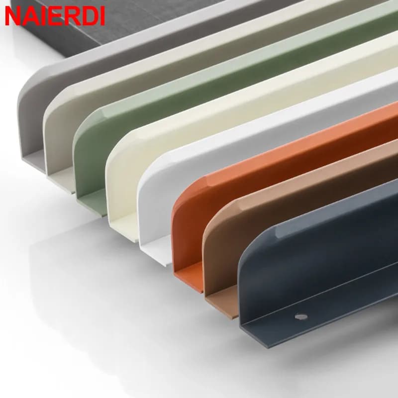 NAIERDI Morandi Colore Maniglia per armadio nascosto Maniglia lunga per mobili in lega di alluminio Maniglie per mobili Maniglia per cassetto del comò Maniglie per porte Hardware