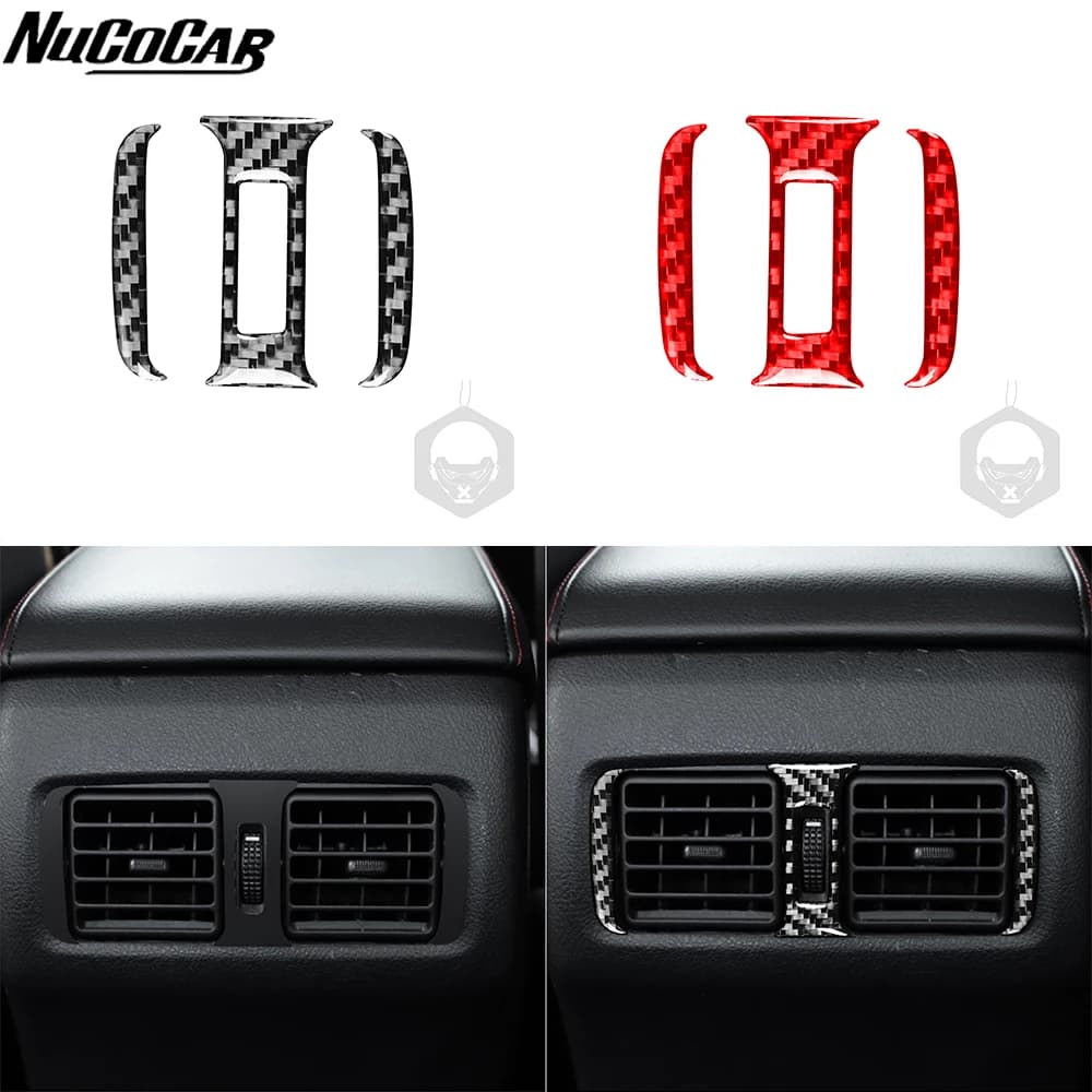 Per Toyota 4runner 2010-2020 In Fibra di Carbonio Posteriore Centrale Air Vent Pannello di Controllo Della Copertura Accessori Auto Interni Adesivi Decorativi