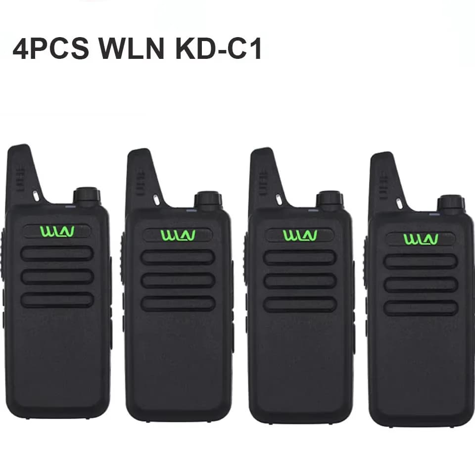 4PCS WLN KD-C1 Mini Radio portatile UHF 400-520MHz 5W walkie talkie Ricetrasmettitore UHF a 16 canali