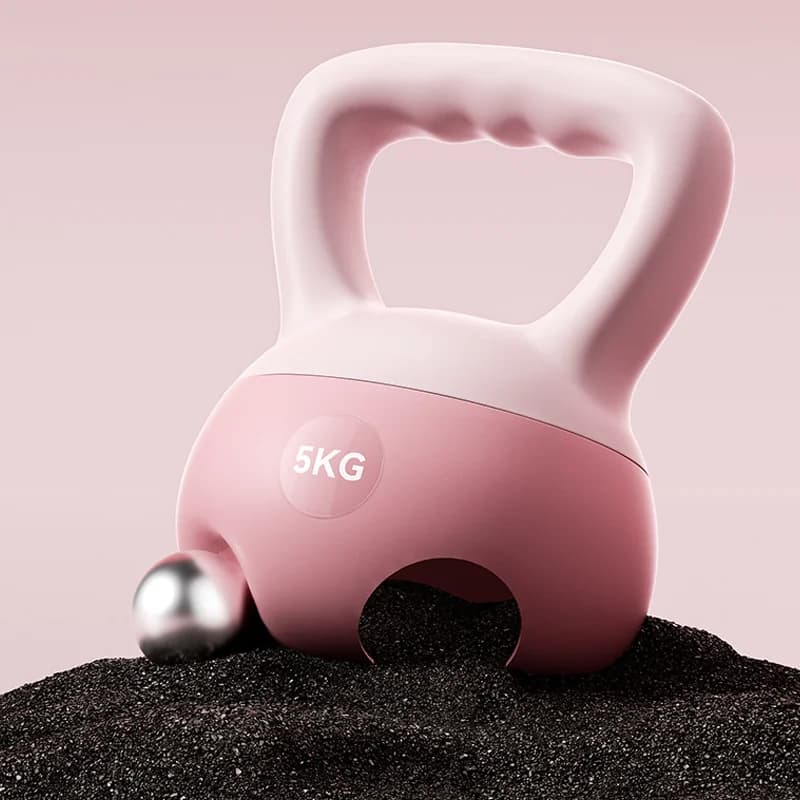 Kettlebell Morbidi con Base Ammortizzata Antiurto e Impugnatura Antiscivolo per Allenamenti a Casa, Set Sicuro per l'Allenamento della Forza