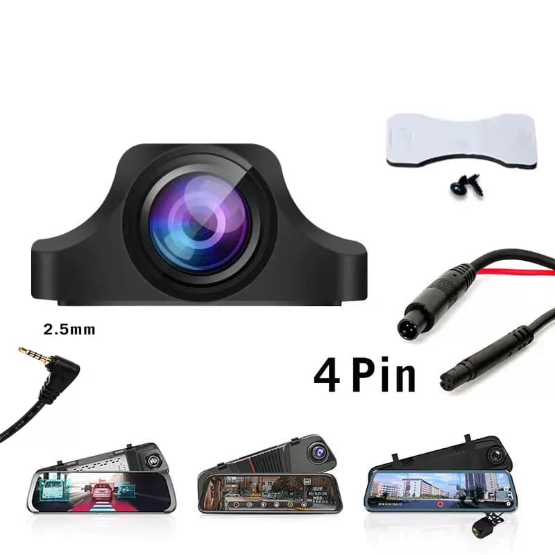 Telecamera posteriore per auto originale con streaming multimediale, 4 fori, 1080P HD, impermeabile, visione notturna, immagine di retromarcia.