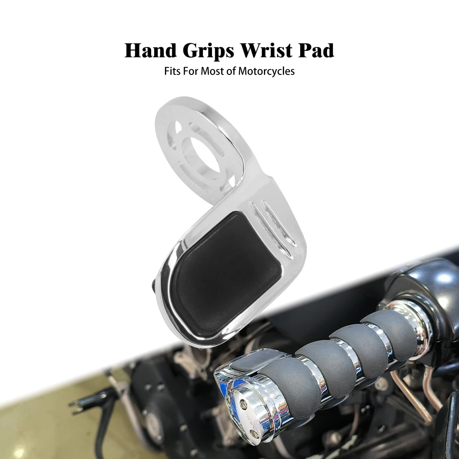 Manopole per moto Cuscinetto per polso Manubrio Comfort Control Cuscinetto di assistenza in gomma universale per Harley Touring Softail Dyna Sportster