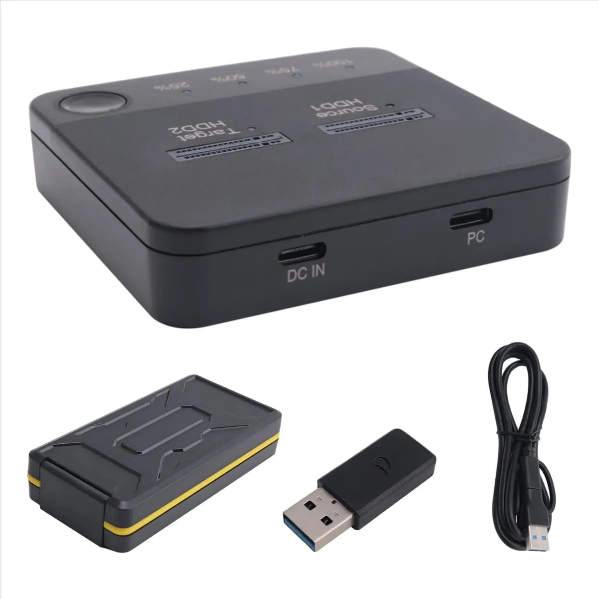 【OFFALE!】 Duplicatore M.2 SATA Custodia SSD M.2 SATA Dual Bay Docking station per disco rigido esterno con clone per lettore SSD HDD M2