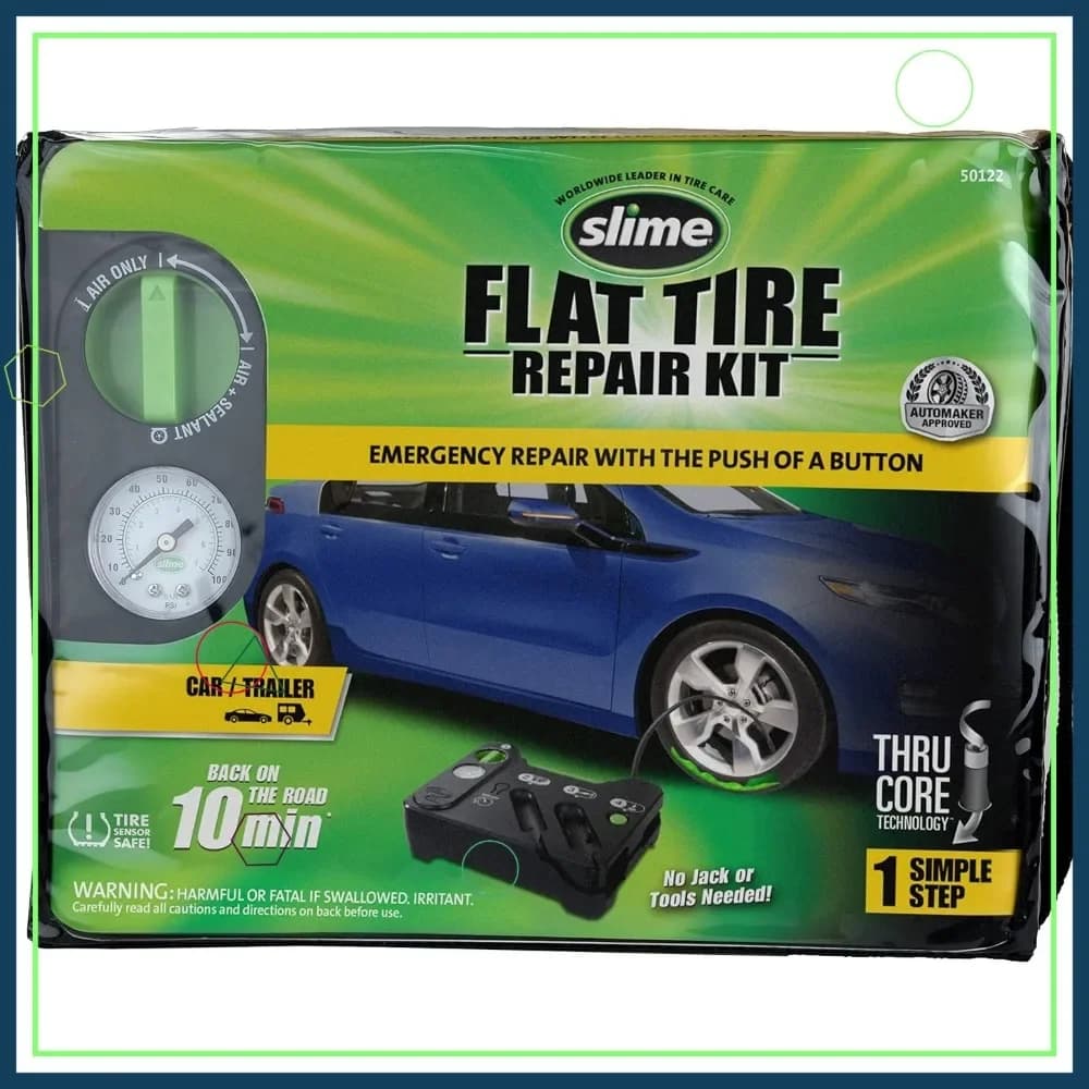 Kit di Riparazione Pneumatici d'Emergenza con Sigillante e Pompa di Gonfiaggio, Soluzione Rapida per Auto e Veicoli Stradali