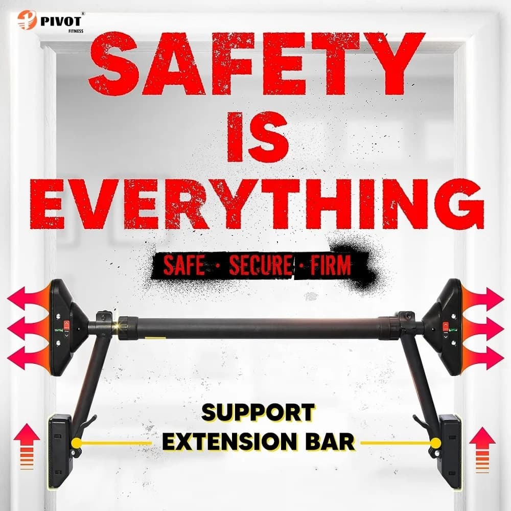 Barra per Trazioni da Porta per Home Gym con Supporto di Sicurezza, Barra Regolabile per Trazioni e Chin-up per Allenamento Domestico, Facile Installazione 2026